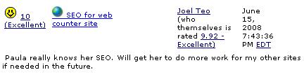 Clients Opinions About Paula1 SEO Specialist and her Search engine Optimization Services