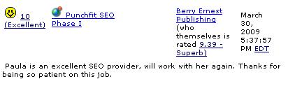 Clients Opinions About Paula1 SEO Specialist and her Search engine Optimization Services