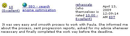 Clients Opinions About Paula1 SEO Specialist and her Search engine Optimization Services