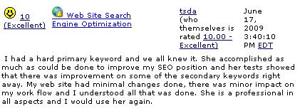 Clients Opinions About Paula1 SEO Specialist and her Search engine Optimization Services
